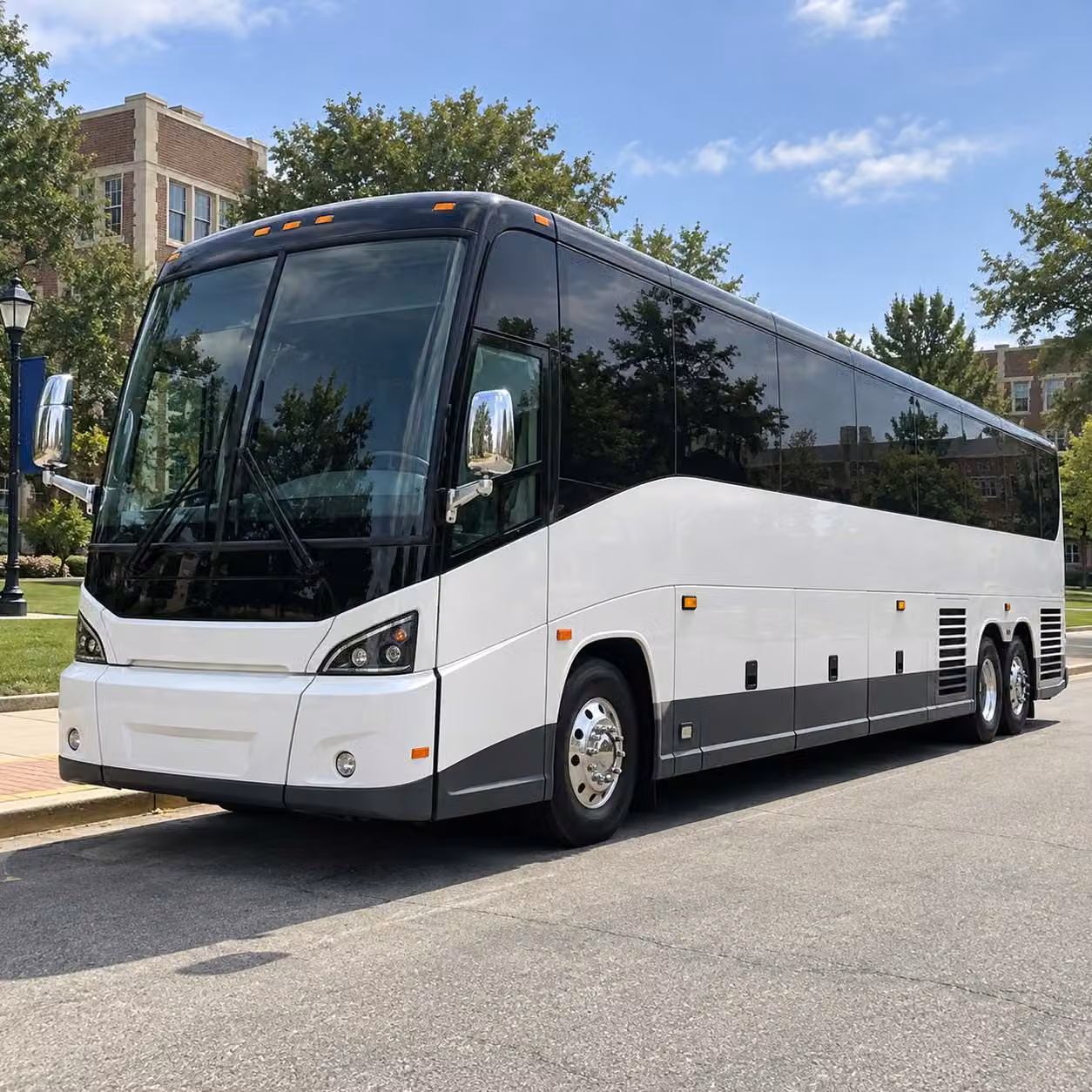 sports team fan charter bus rentals in concord
